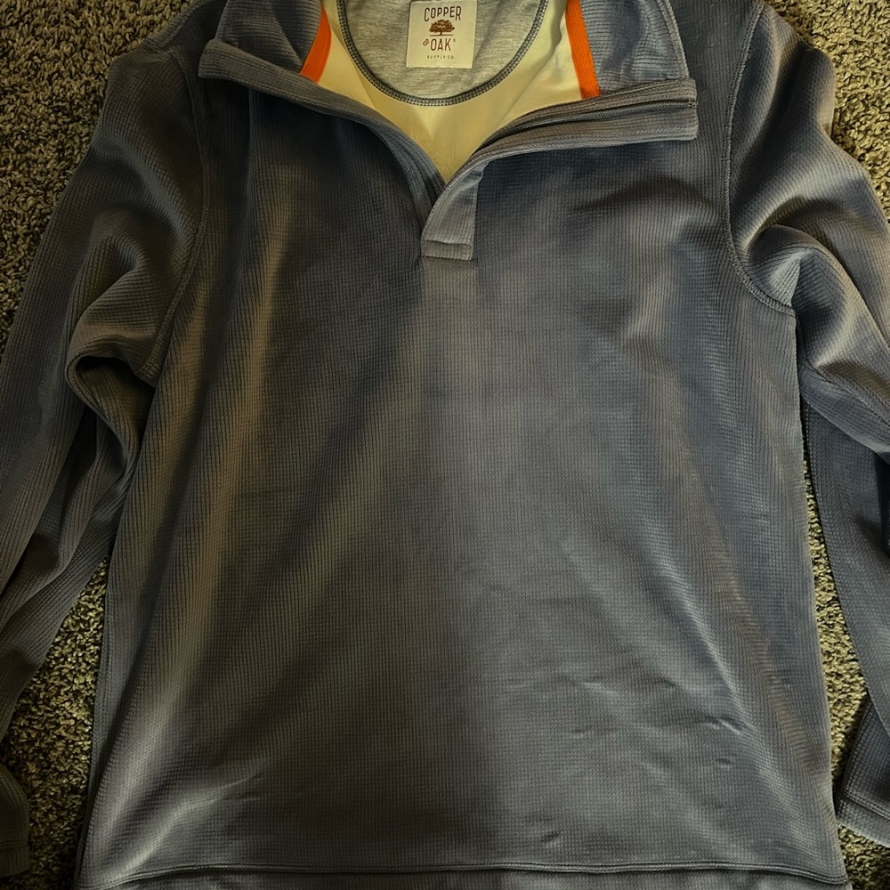 Gray Fleece Quarter-Zip Sweatshirt